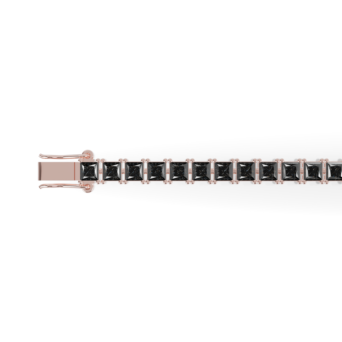 Guru Jewel's  Black Onyx Princess Cut Tennis Bracelet for Her