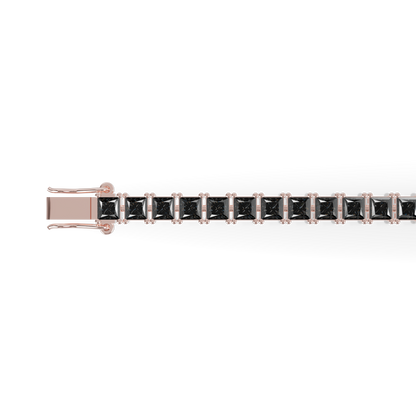 Guru Jewel's  Black Onyx Princess Cut Tennis Bracelet for Her