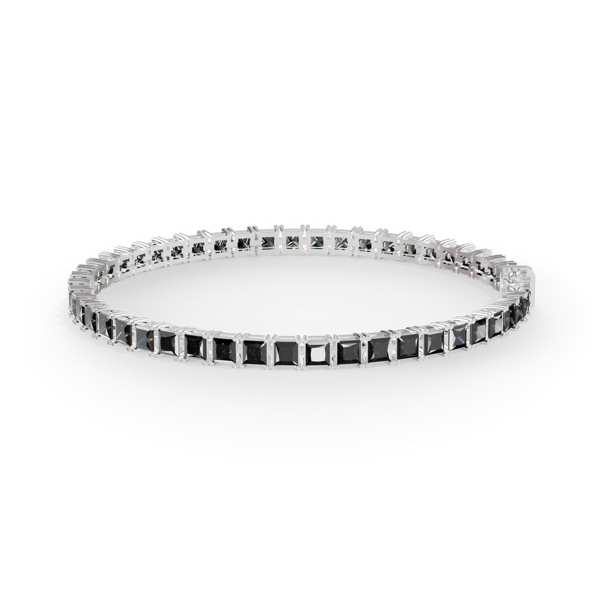 Guru Jewel's  Black Onyx Princess Cut Tennis Bracelet for Her
