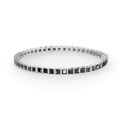 Guru Jewel's  Black Onyx Princess Cut Tennis Bracelet for Her