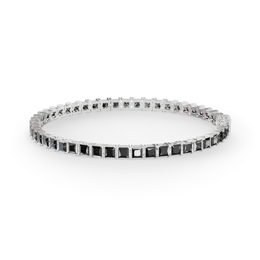 Guru Jewel's  Black Onyx Princess Cut Tennis Bracelet for Her