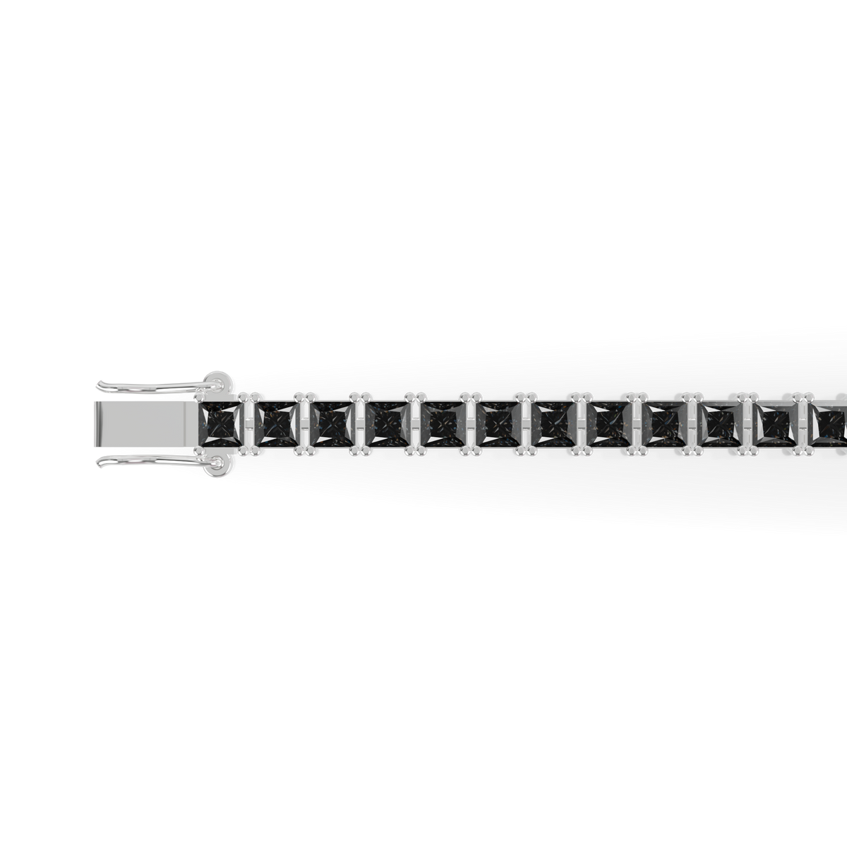 Guru Jewel's  Black Onyx Princess Cut Tennis Bracelet for Her