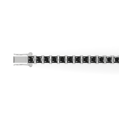 Guru Jewel's  Black Onyx Princess Cut Tennis Bracelet for Her