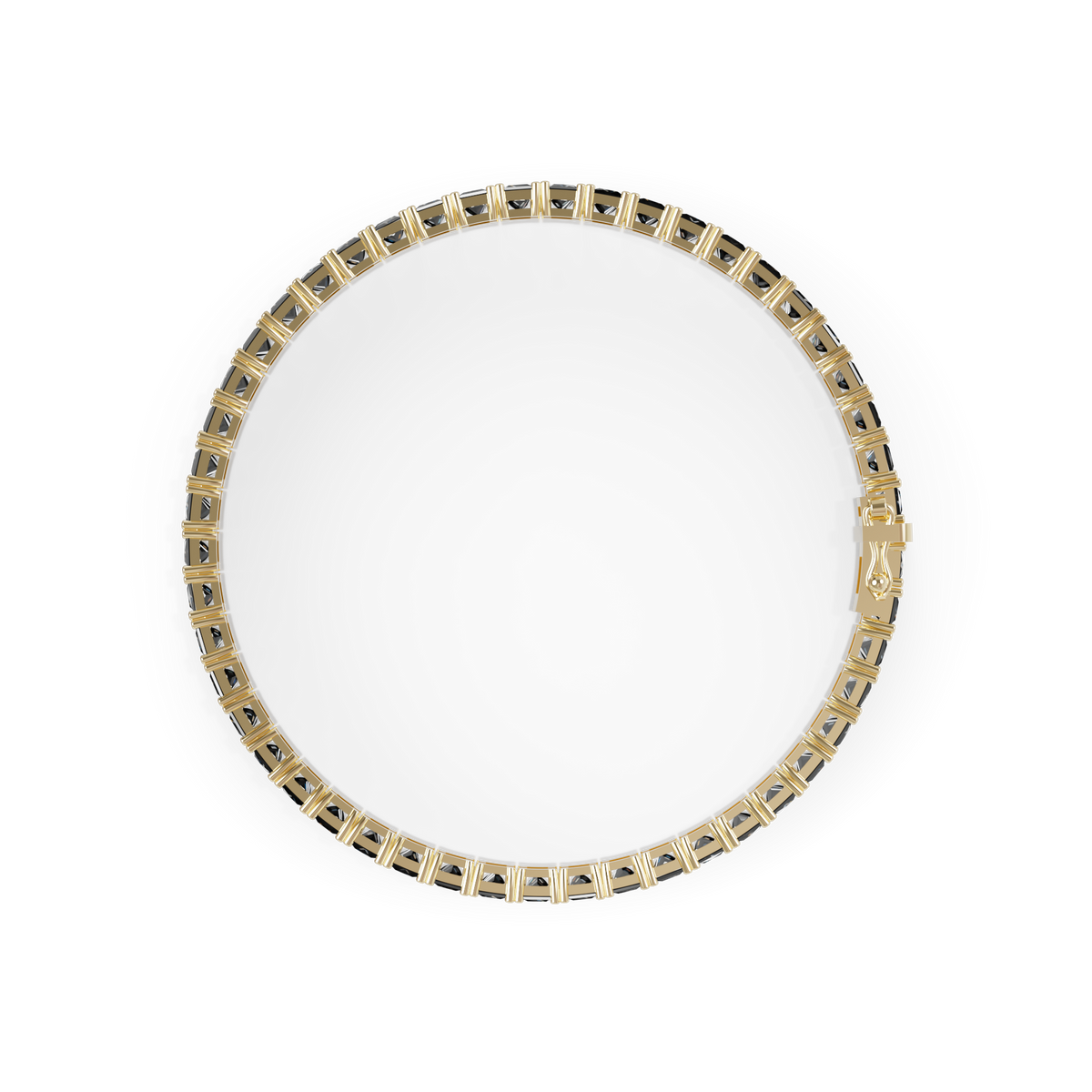 Guru Jewel's  Black Onyx Princess Cut Tennis Bracelet for Her