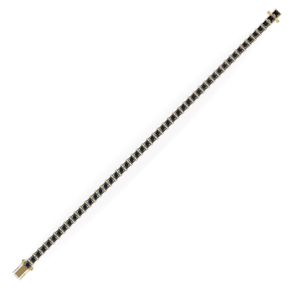 Guru Jewel's  Black Onyx Princess Cut Tennis Bracelet for Her