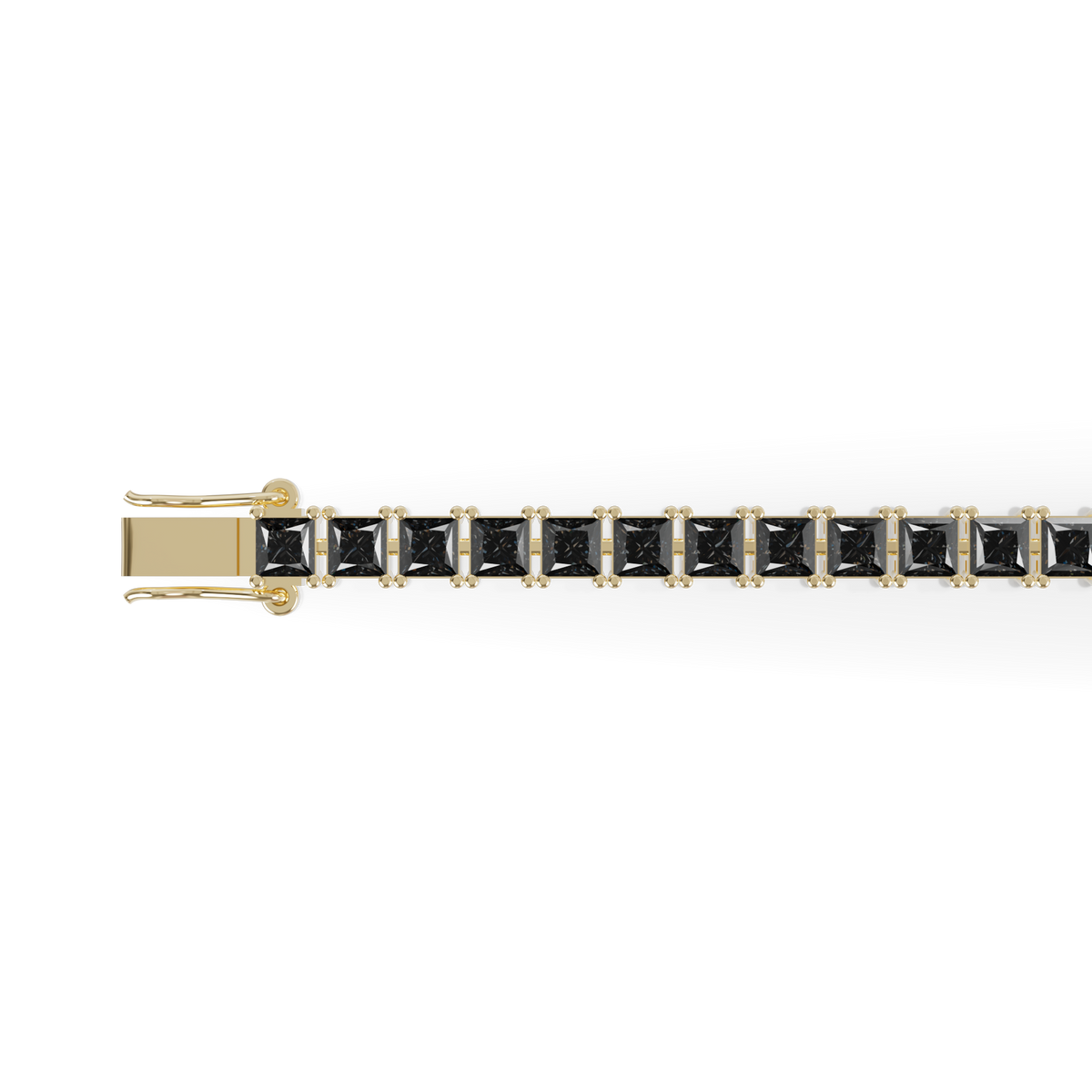 Guru Jewel's  Black Onyx Princess Cut Tennis Bracelet for Her