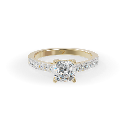 Guru Jewel's  Sophisticated Prong-Set Cushion Crystal Stacking Ring for Her