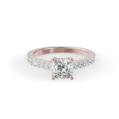 Guru Jewel's  Sophisticated Prong-Set Cushion Crystal Stacking Ring for Her