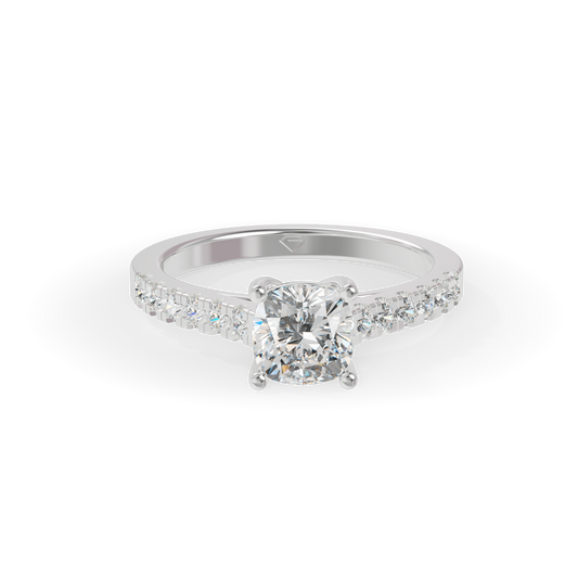 Guru Jewel's  Sophisticated Prong-Set Cushion Crystal Stacking Ring for Her