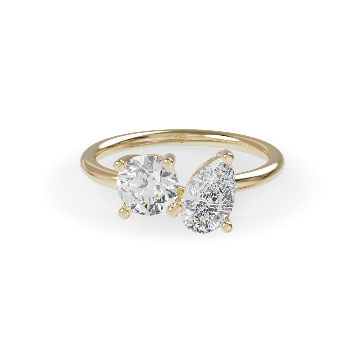 Guru Jewel's Asymmetric Round and Pear Bypass Ring for Her