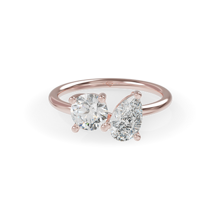 Guru Jewel's Asymmetric Round and Pear Bypass Ring for Her
