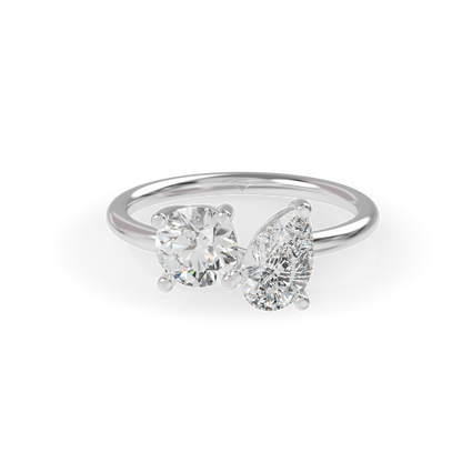 Guru Jewel's Asymmetric Round and Pear Bypass Ring for Her