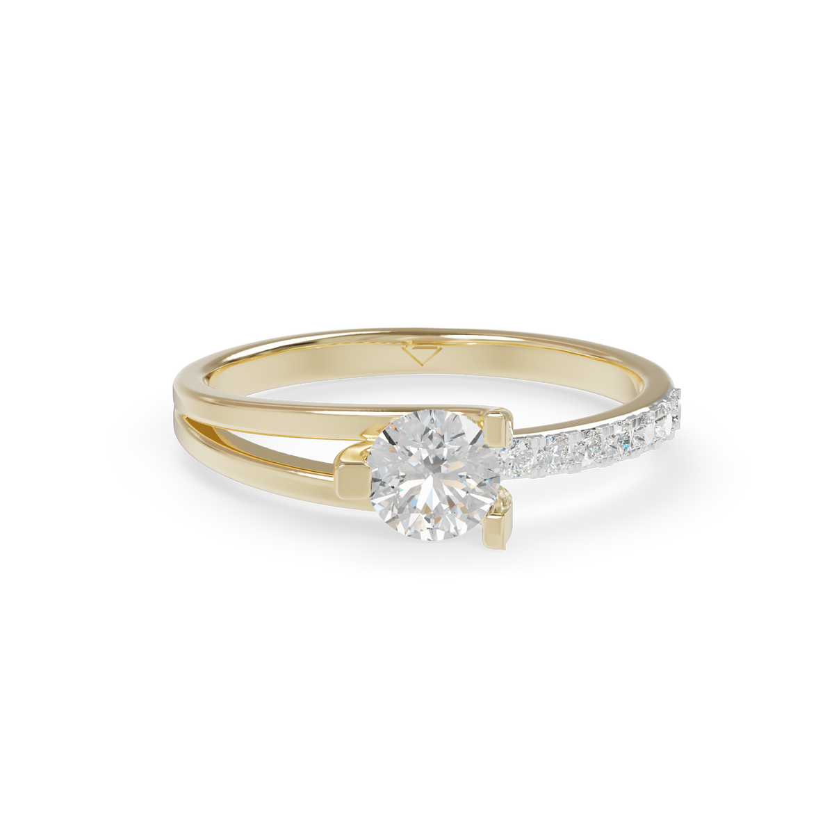 Guru Jewel's Contemporary Asymmetric Bypass Pave Silver Ring for Her