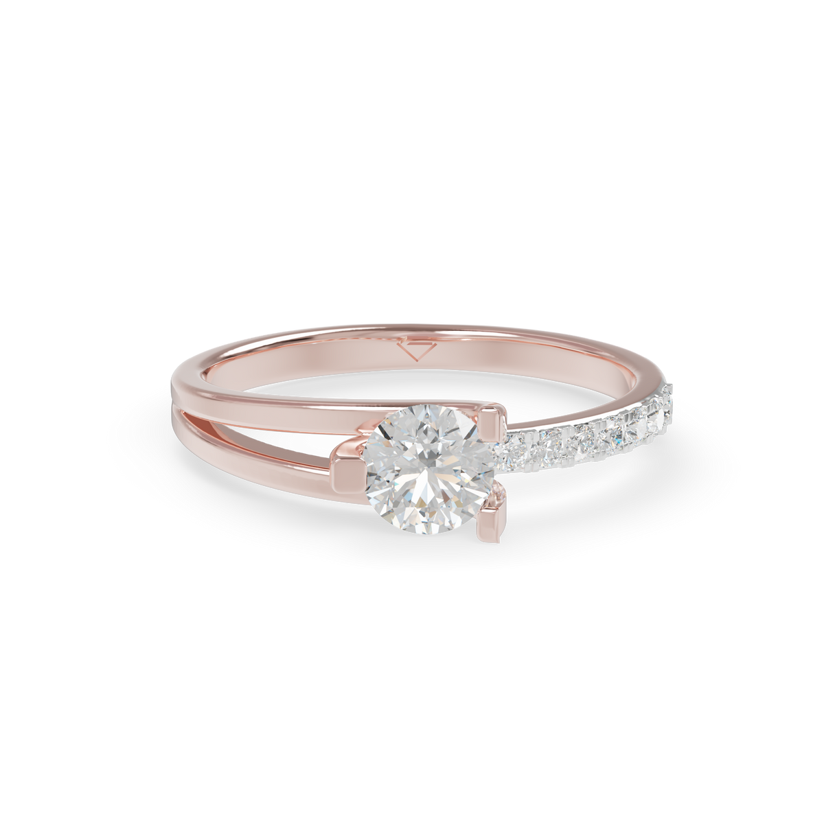 Guru Jewel's Contemporary Asymmetric Bypass Pave Silver Ring for Her
