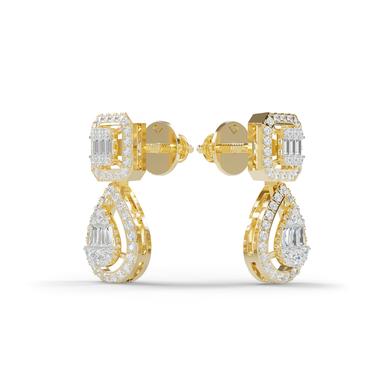 Guru Jewel's Diamond Studded Devastating Silver Earrings For Her