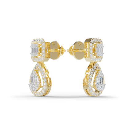 Guru Jewel's Diamond Studded Devastating Silver Earrings For Her