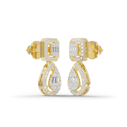Guru Jewel's Diamond Studded Devastating Silver Earrings For Her