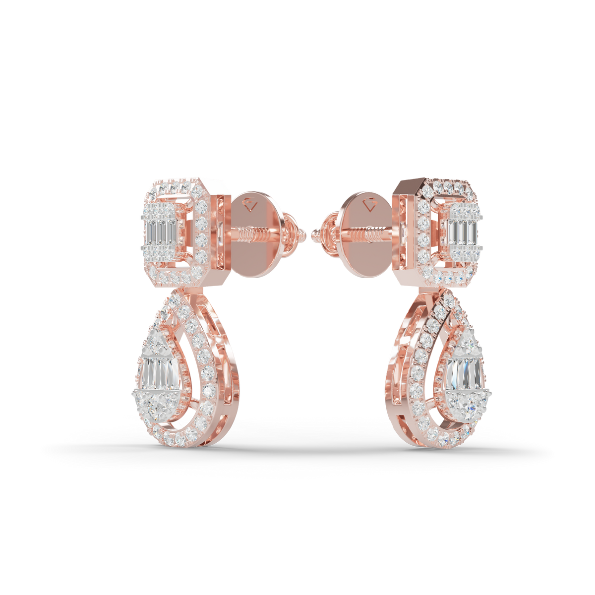Guru Jewel's Diamond Studded Devastating Silver Earrings For Her