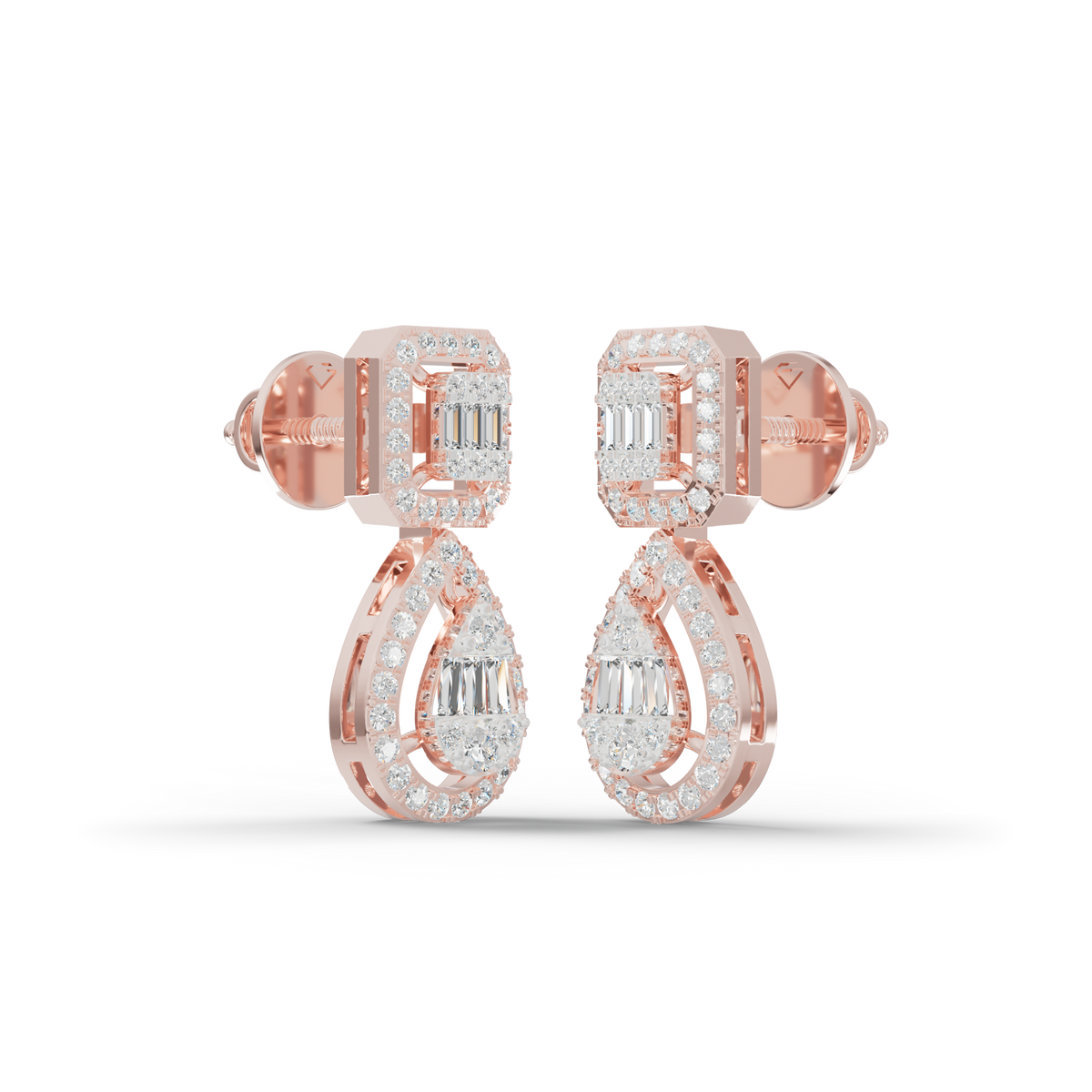 Guru Jewel's Diamond Studded Devastating Silver Earrings For Her
