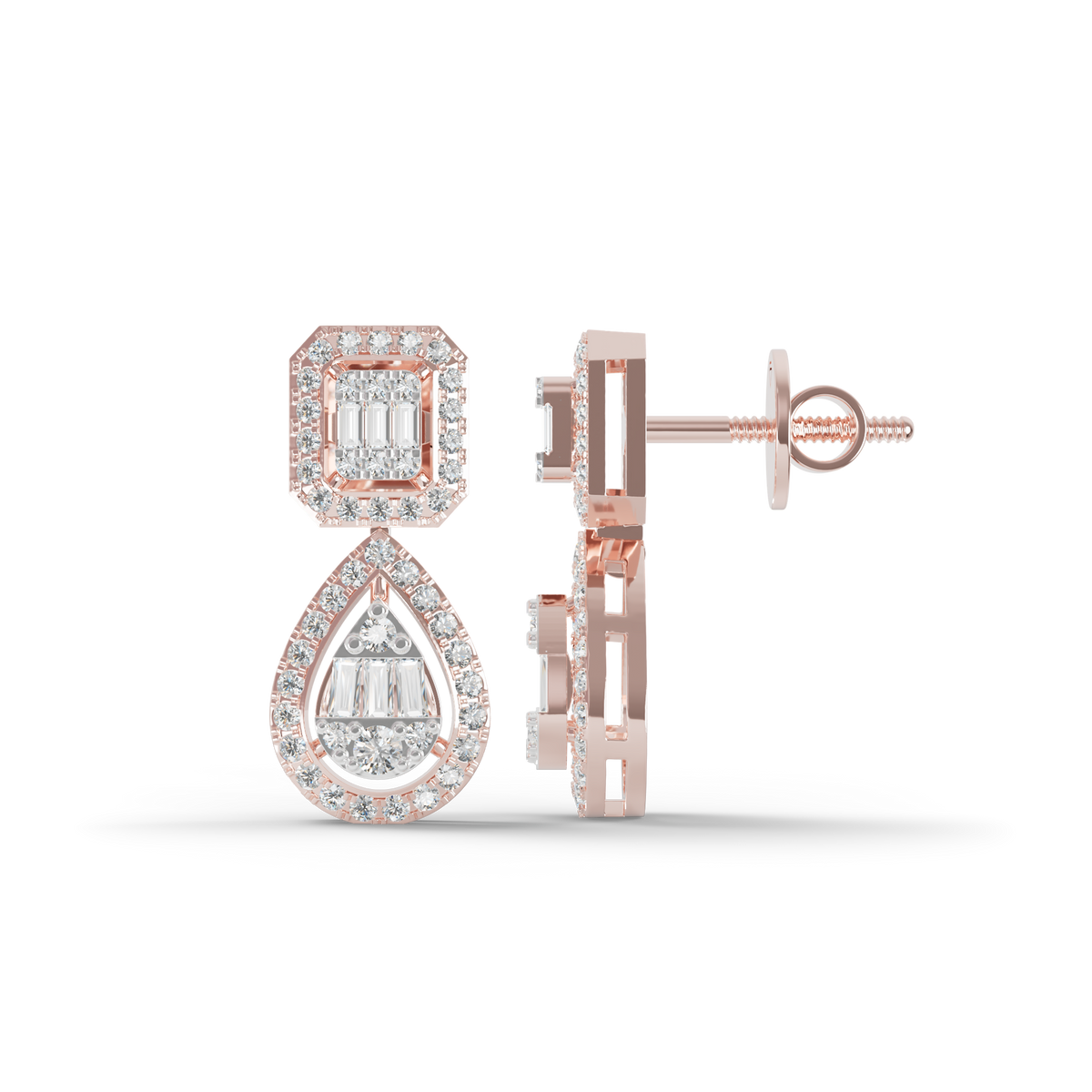 Guru Jewel's Diamond Studded Devastating Silver Earrings For Her
