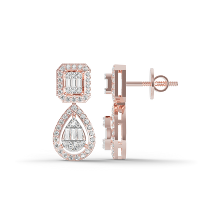 Guru Jewel's Diamond Studded Devastating Silver Earrings For Her