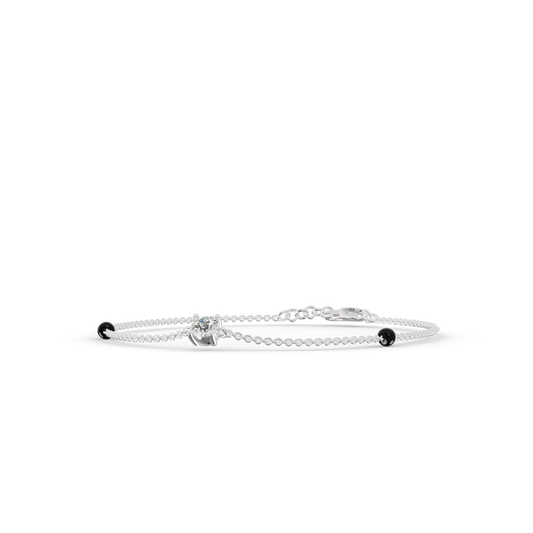 Guru Jewel's Simple Solitaire Diamond Bracelet for Her