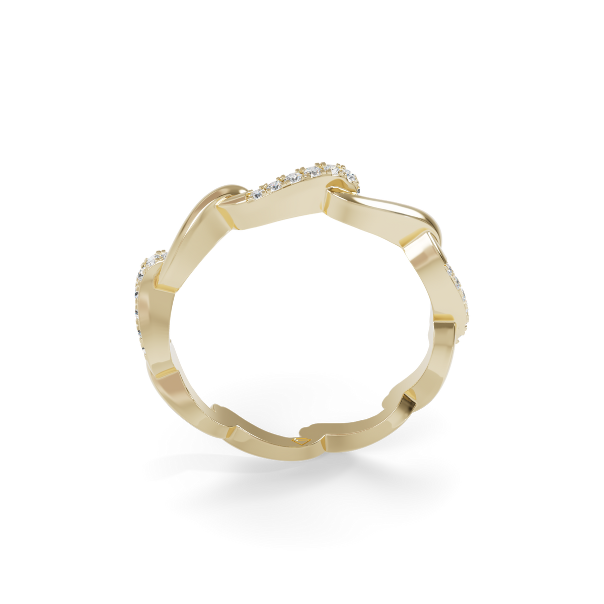 Guru Jewel's Wavy Diamond Stackable Ring for Her