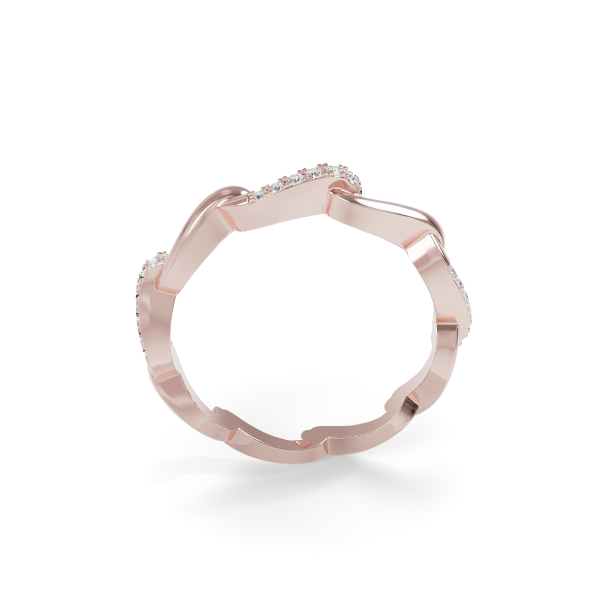 Guru Jewel's Wavy Diamond Stackable Ring for Her
