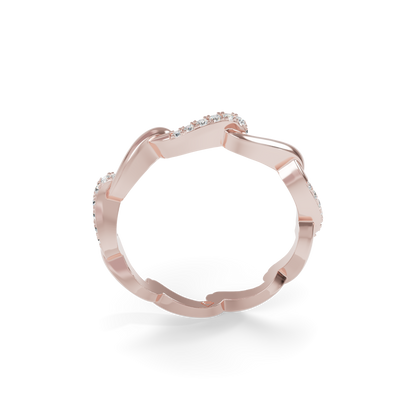 Guru Jewel's Wavy Diamond Stackable Ring for Her