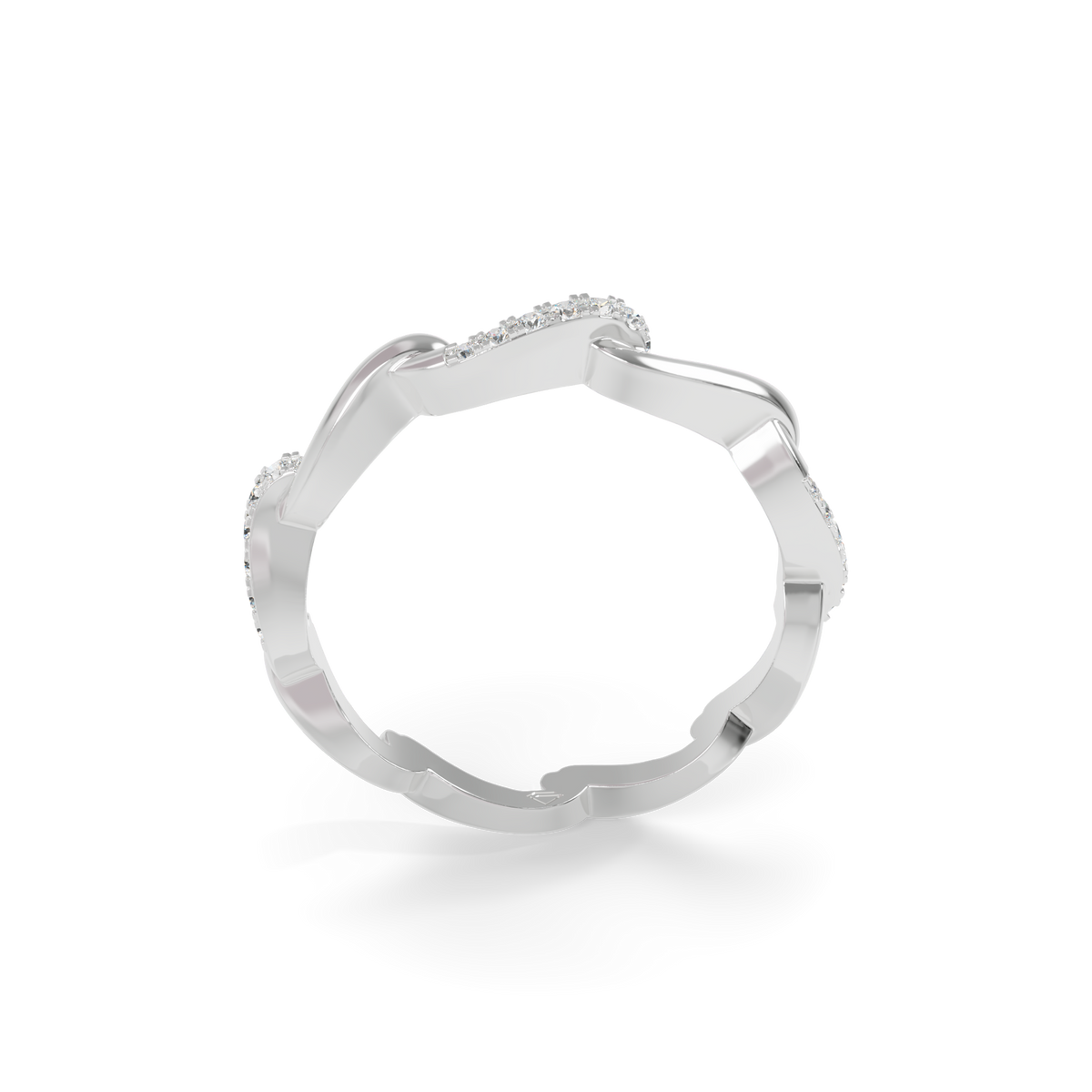 Guru Jewel's Wavy Diamond Stackable Ring for Her
