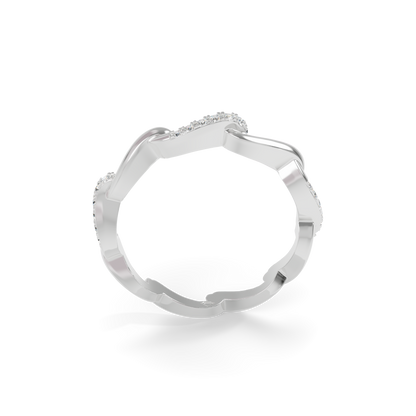 Guru Jewel's Wavy Diamond Stackable Ring for Her