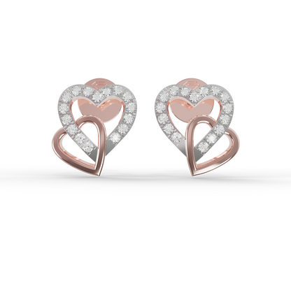 Guru Jewel's Sophisticated Intertwined Love-Motif Earrings for Her
