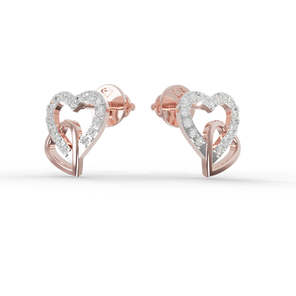 Guru Jewel's Sophisticated Intertwined Love-Motif Earrings for Her