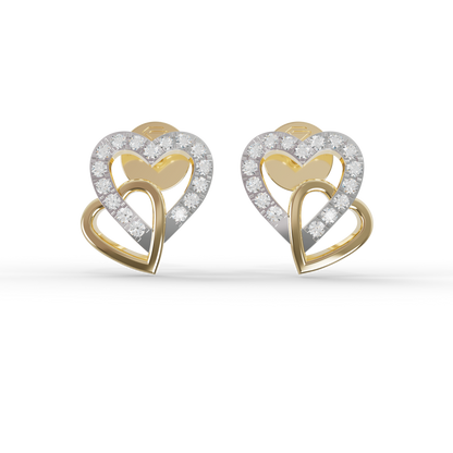 Guru Jewel's Sophisticated Intertwined Love-Motif Earrings for Her