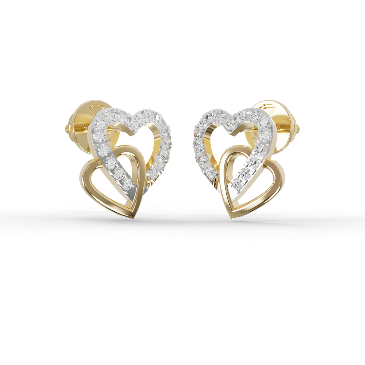 Guru Jewel's Sophisticated Intertwined Love-Motif Earrings for Her