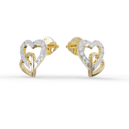 Guru Jewel's Sophisticated Intertwined Love-Motif Earrings for Her