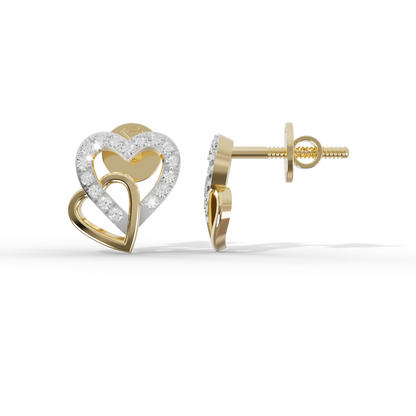 Guru Jewel's Sophisticated Intertwined Love-Motif Earrings for Her