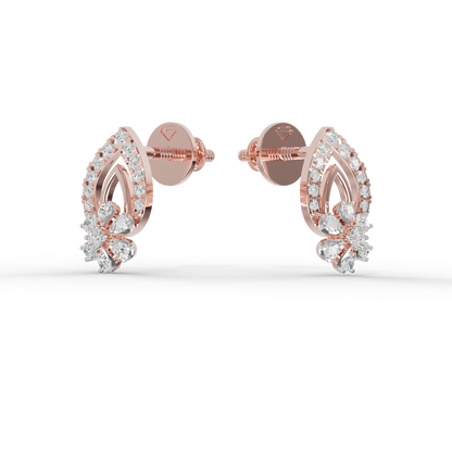 Guru Jewel's Radiant Pave-Set Teardrop Cluster Silver Earrings for Her