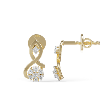Guru Jewel's Infinity Loop and Cluster Diamond Earrings for Her
