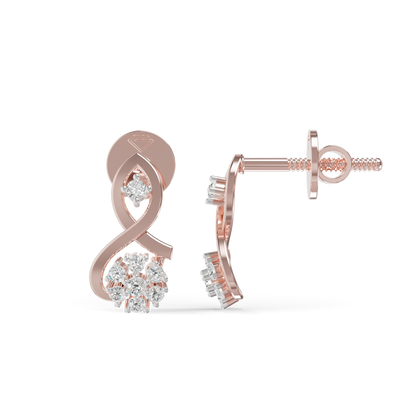 Guru Jewel's Infinity Loop and Cluster Diamond Earrings for Her