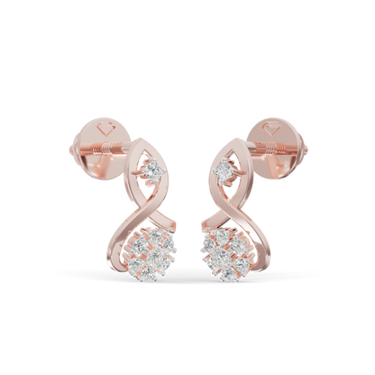 Guru Jewel's Infinity Loop and Cluster Diamond Earrings for Her