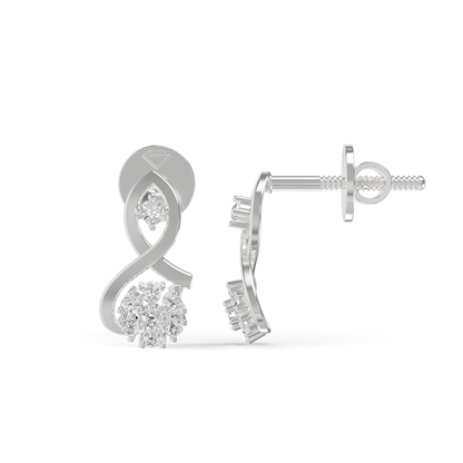 Guru Jewel's Infinity Loop and Cluster Diamond Earrings for Her