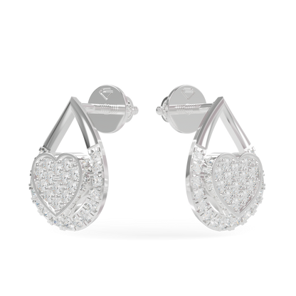 Guru Jewel's Teardrop Frame Heart Diamond Earrings for Her