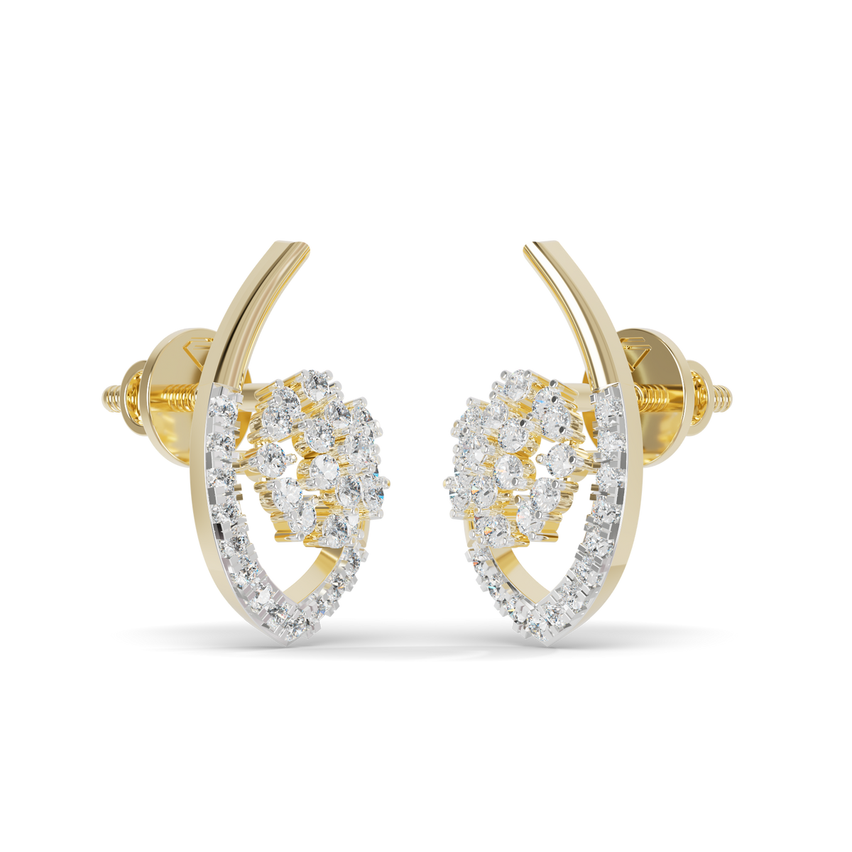 Guru Jewel's Elegant Oval Diamond Hoop Earrings for Her