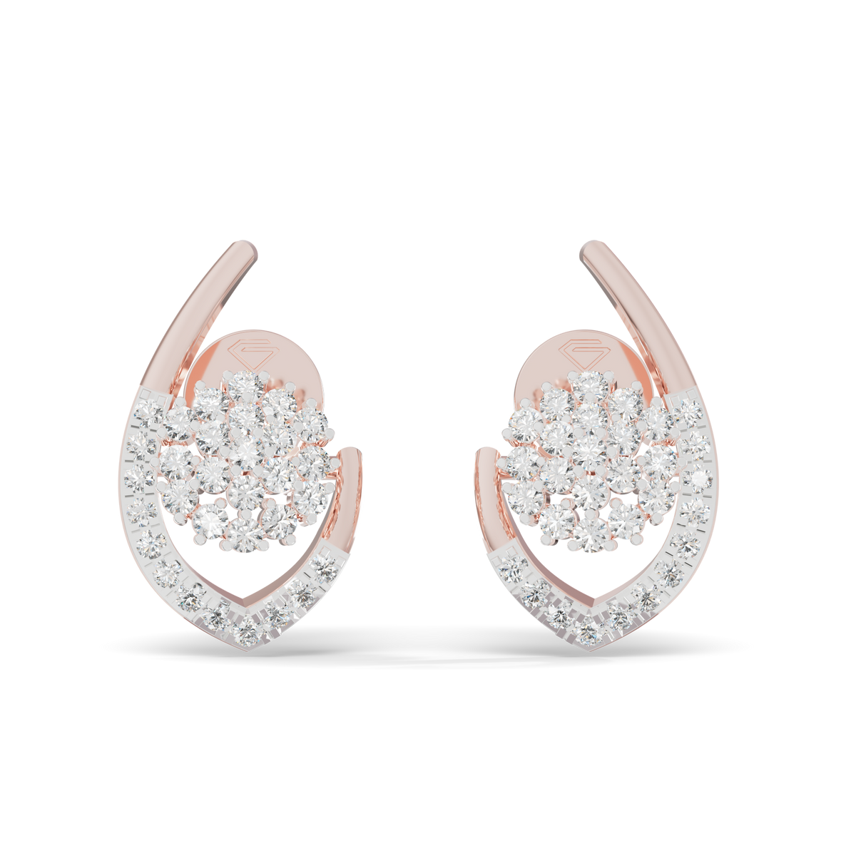 Guru Jewel's Elegant Oval Diamond Hoop Earrings for Her