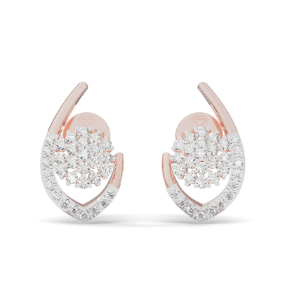 Guru Jewel's Elegant Oval Diamond Hoop Earrings for Her