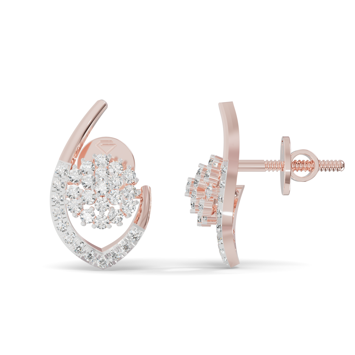 Guru Jewel's Elegant Oval Diamond Hoop Earrings for Her