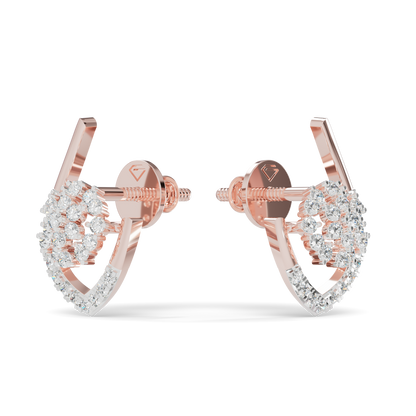 Guru Jewel's Elegant Oval Diamond Hoop Earrings for Her