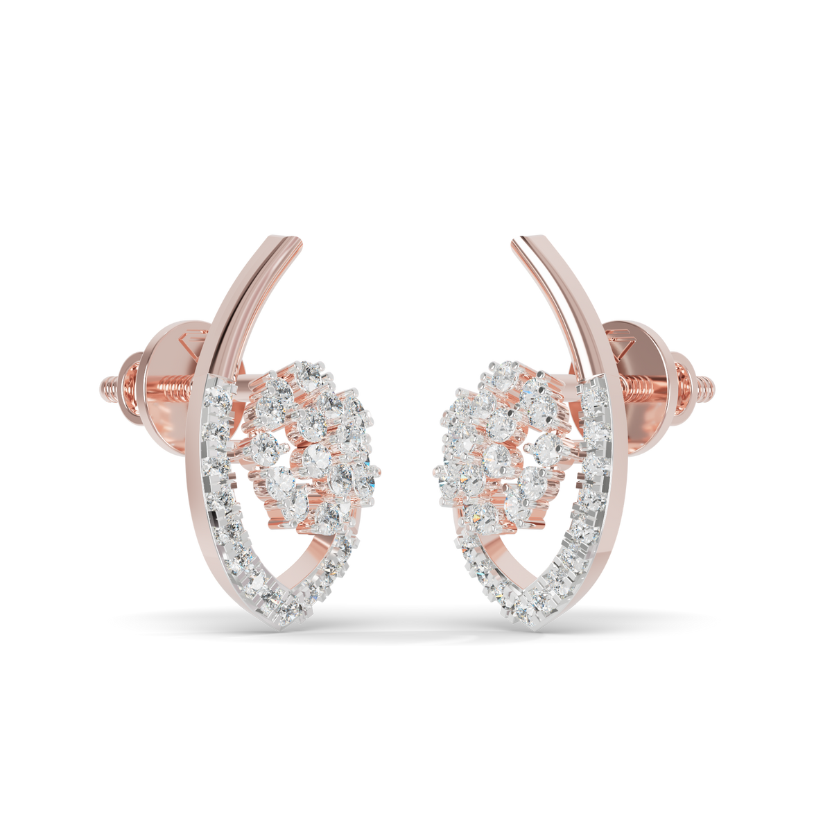 Guru Jewel's Elegant Oval Diamond Hoop Earrings for Her