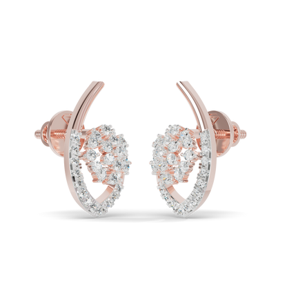 Guru Jewel's Elegant Oval Diamond Hoop Earrings for Her